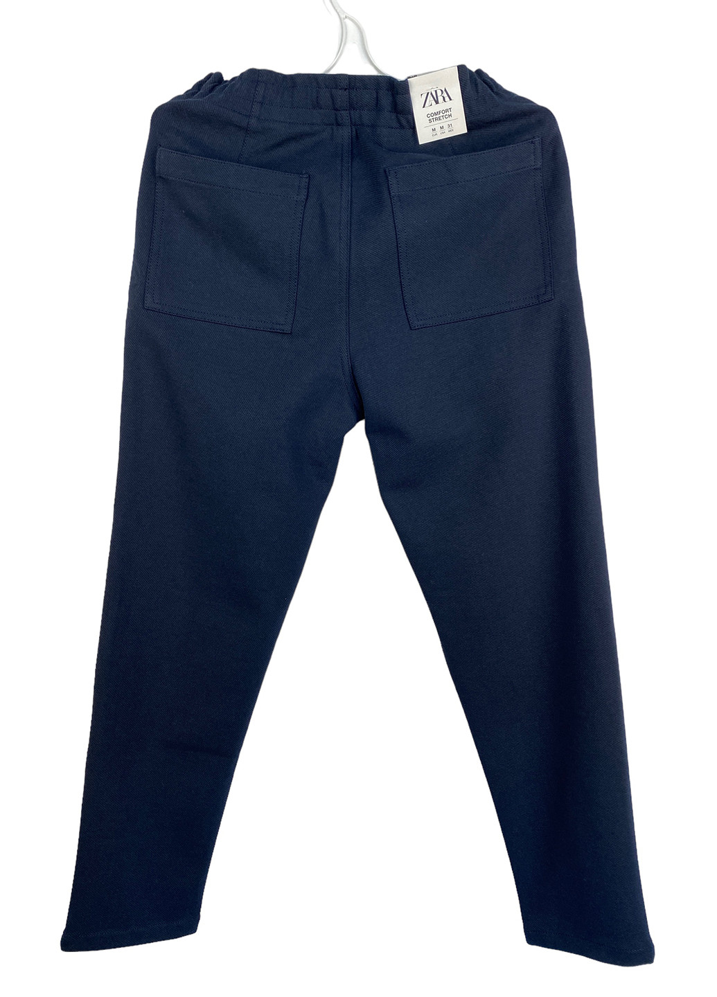 Синие классические демисезонные классические, прямые, чиносы брюки Zara