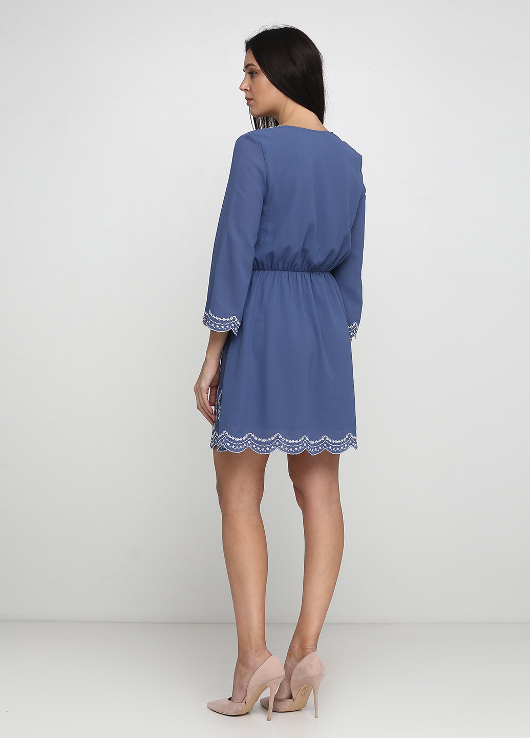 Синя кежуал сукня а-силует H&M з орнаментом