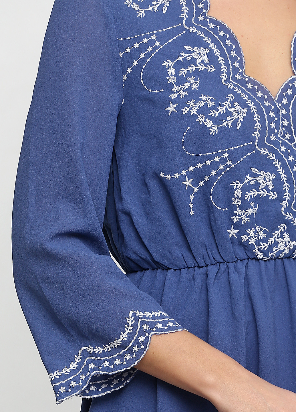Синя кежуал сукня а-силует H&M з орнаментом