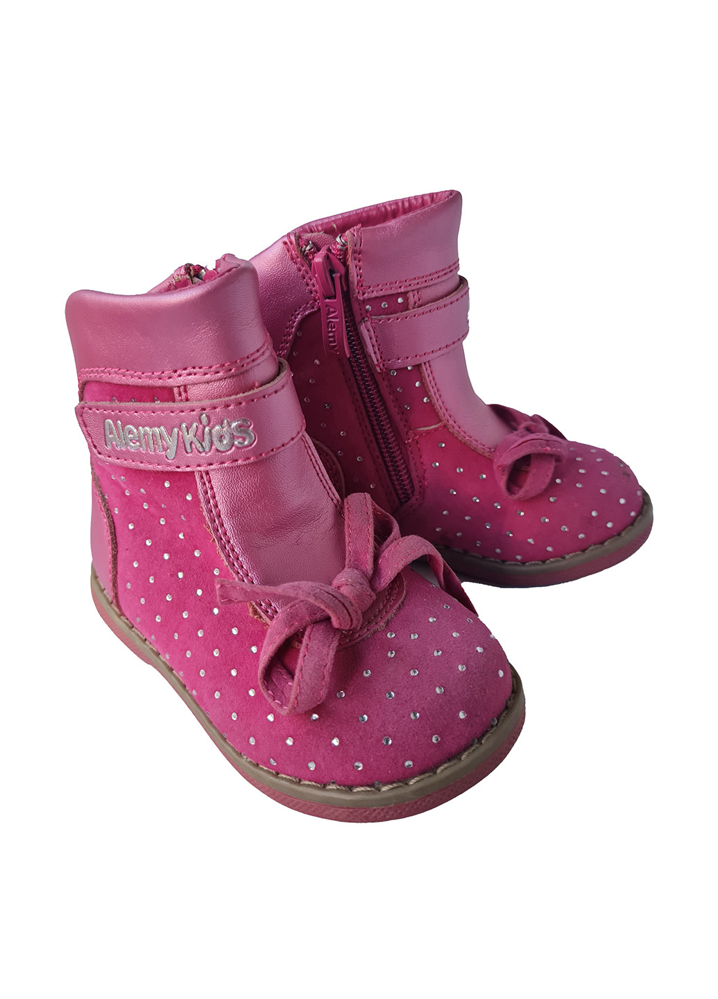 Розовые кэжуал осенние ботинки Alemy Kids