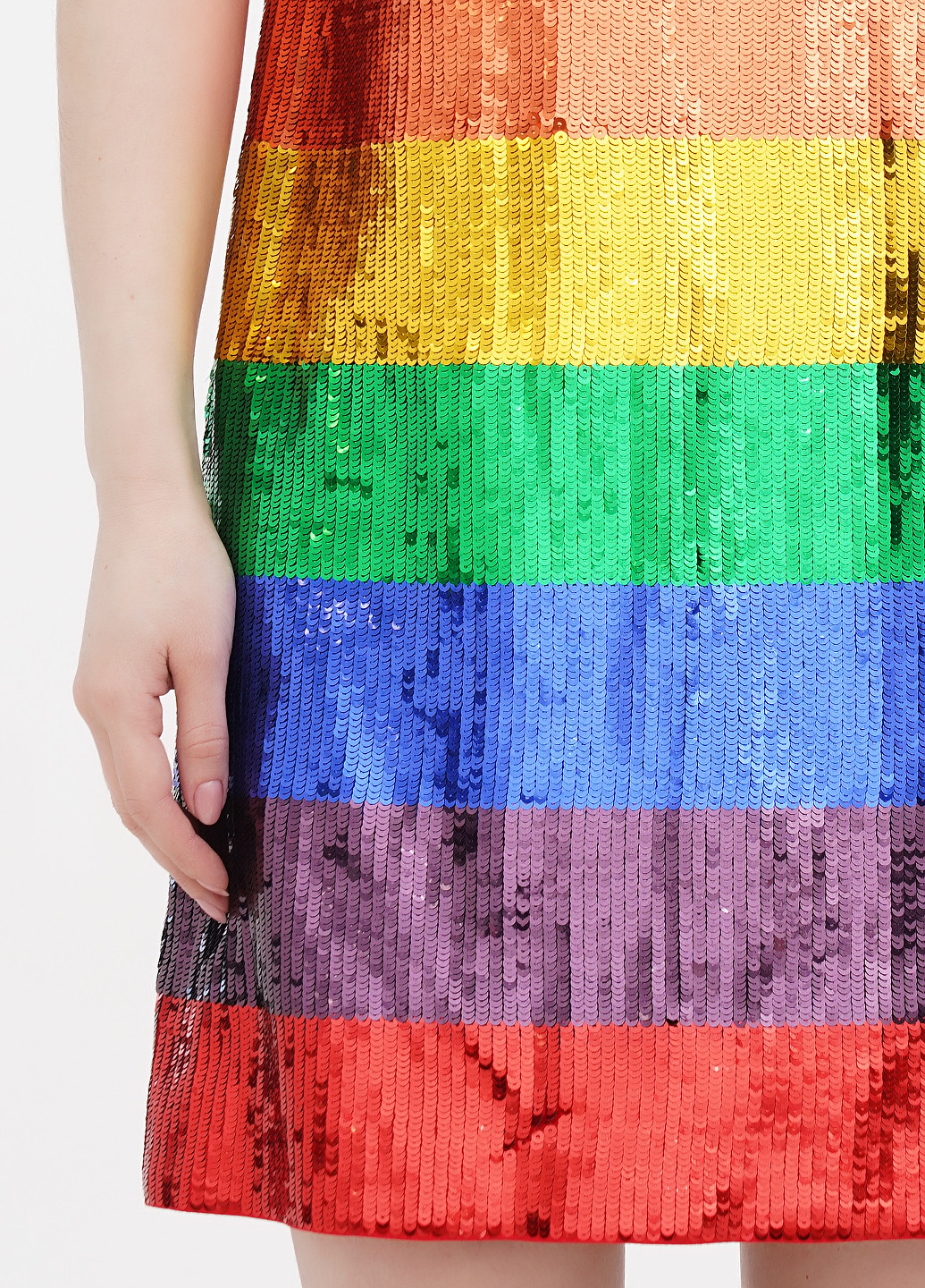Комбинированное коктейльное платье Michael Kors в полоску