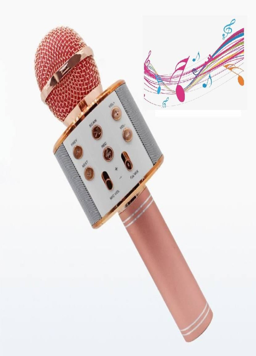 Беспроводной микрофон колонка для караоке Ster 858 (98324712-В) Pink Francesco Marconi (231888410)