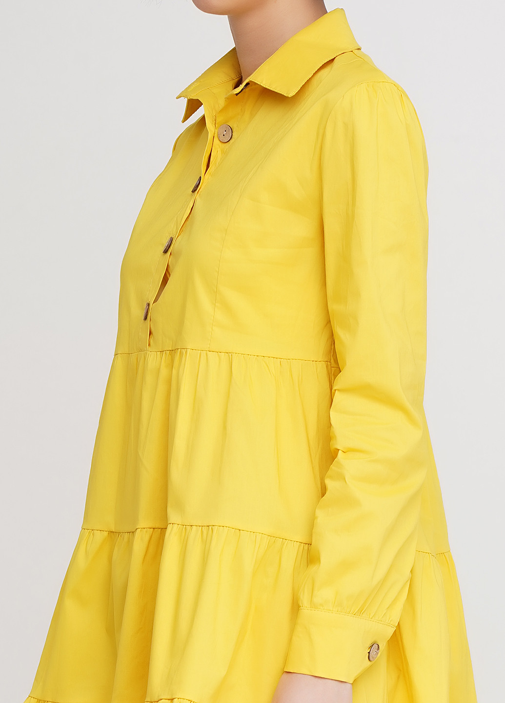 Желтое кэжуал платье короткое Y.TWO однотонное