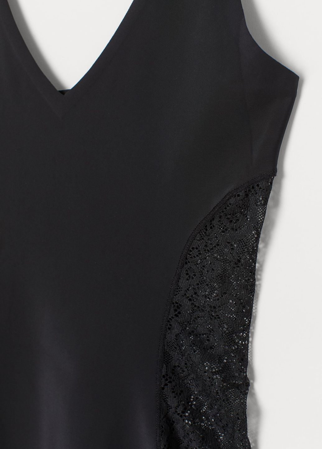 Комбинация (платье) H&M однотонная чёрная домашняя