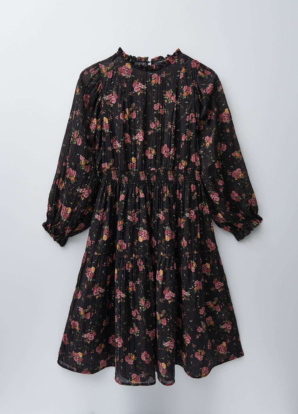 Черное кэжуал платье House с цветочным принтом