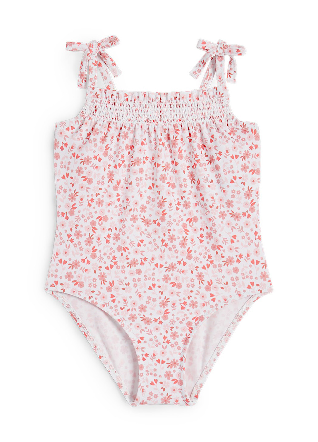 Белый летний комплект (купальник, панама) слитный C&A