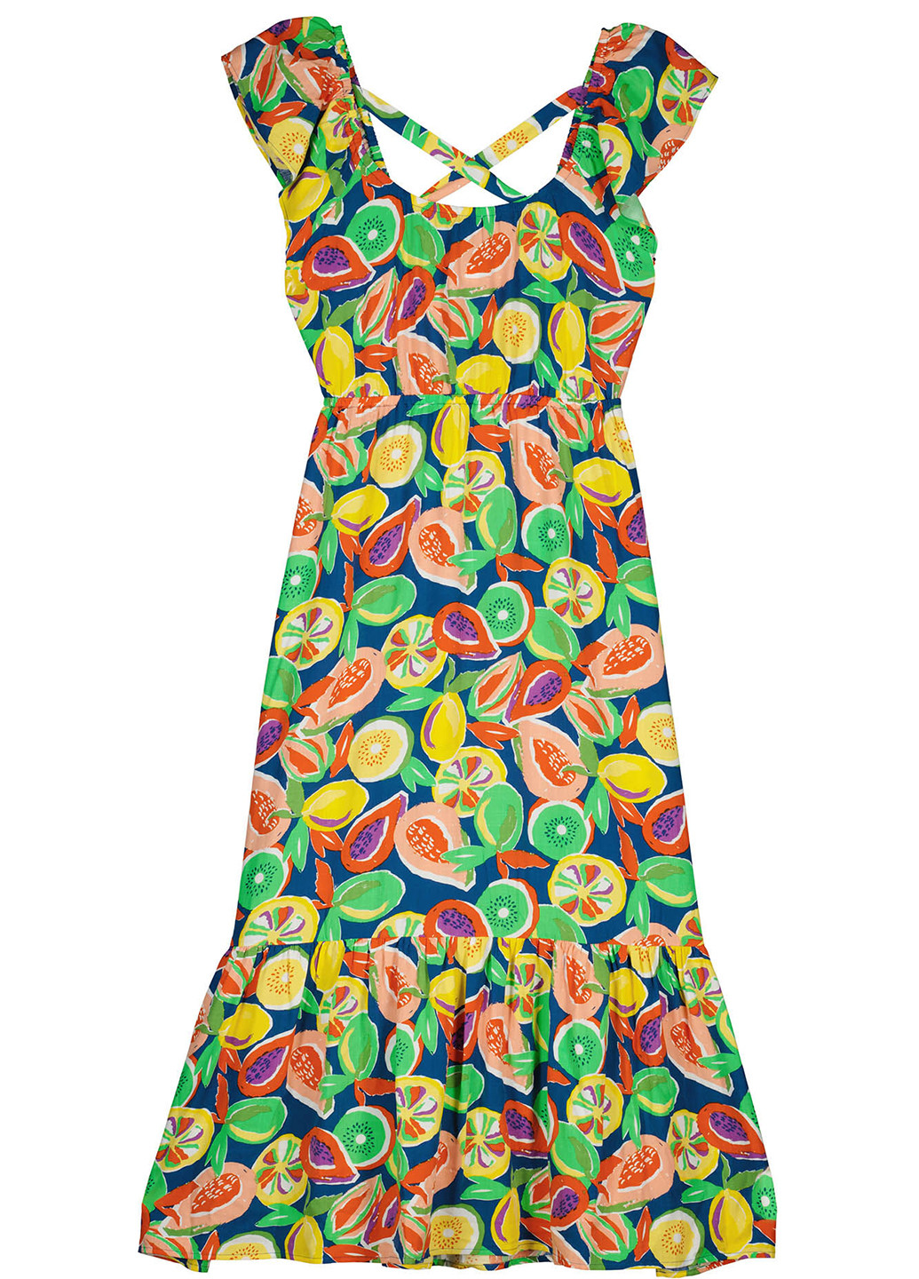 Комбинированное кэжуал платье с открытой спиной Springfield с рисунком