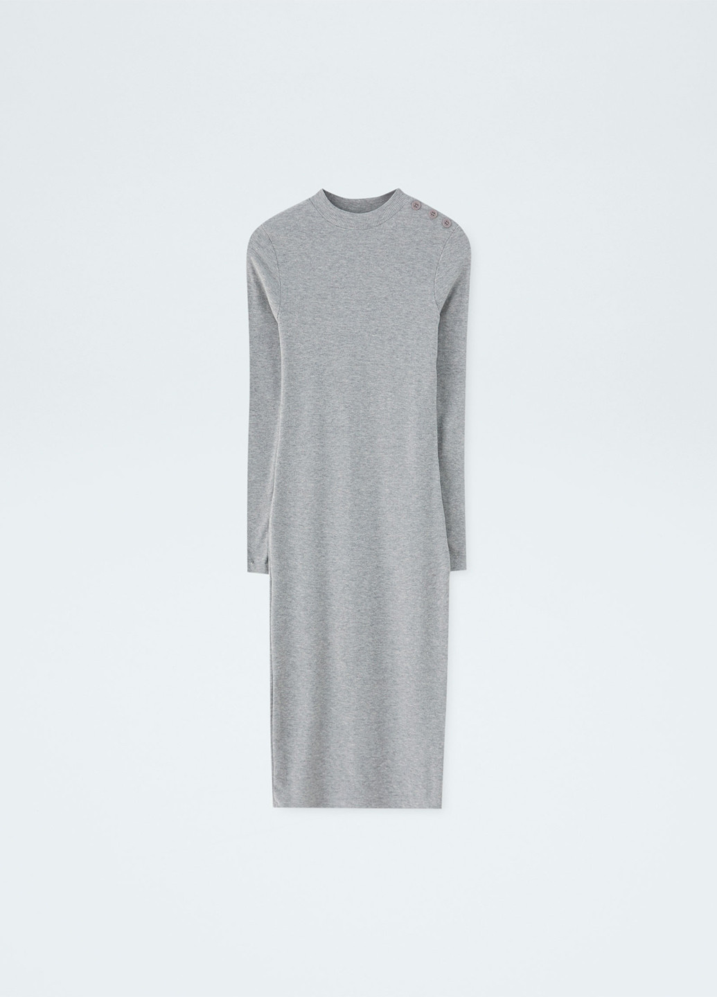 Сіра кежуал сукня сукня-водолазка Pull & Bear меланжева