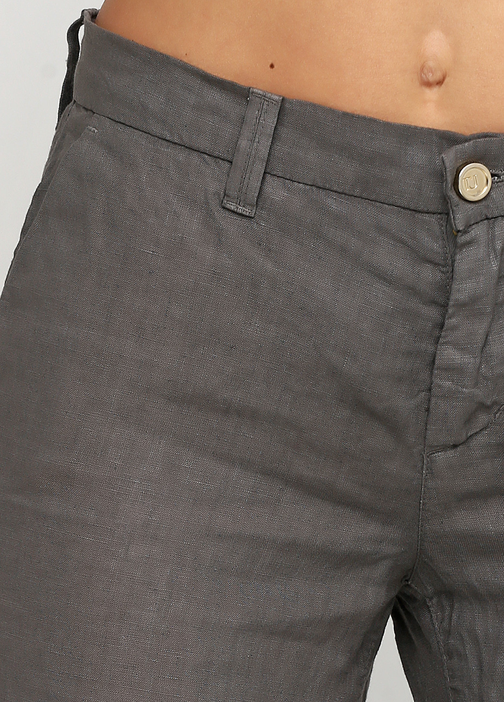 Темно-серые кэжуал демисезонные клеш брюки Trussardi