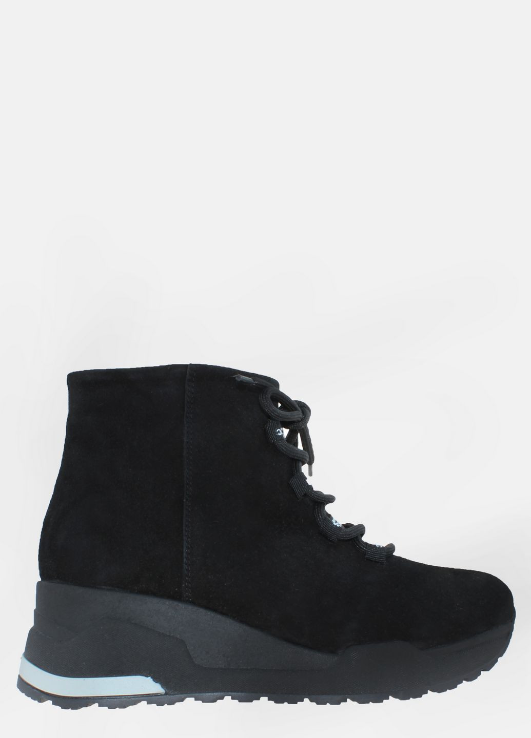 Зимние ботинки r1535-11 черный Carvallio из натуральной замши