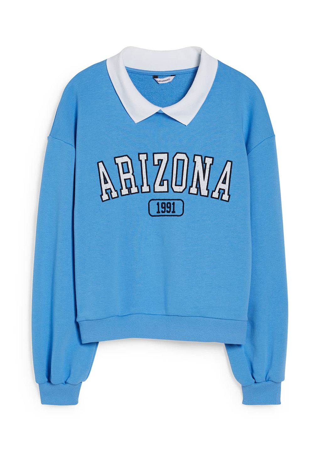 Голубой свитшот C&A надпись без декора (259204182)