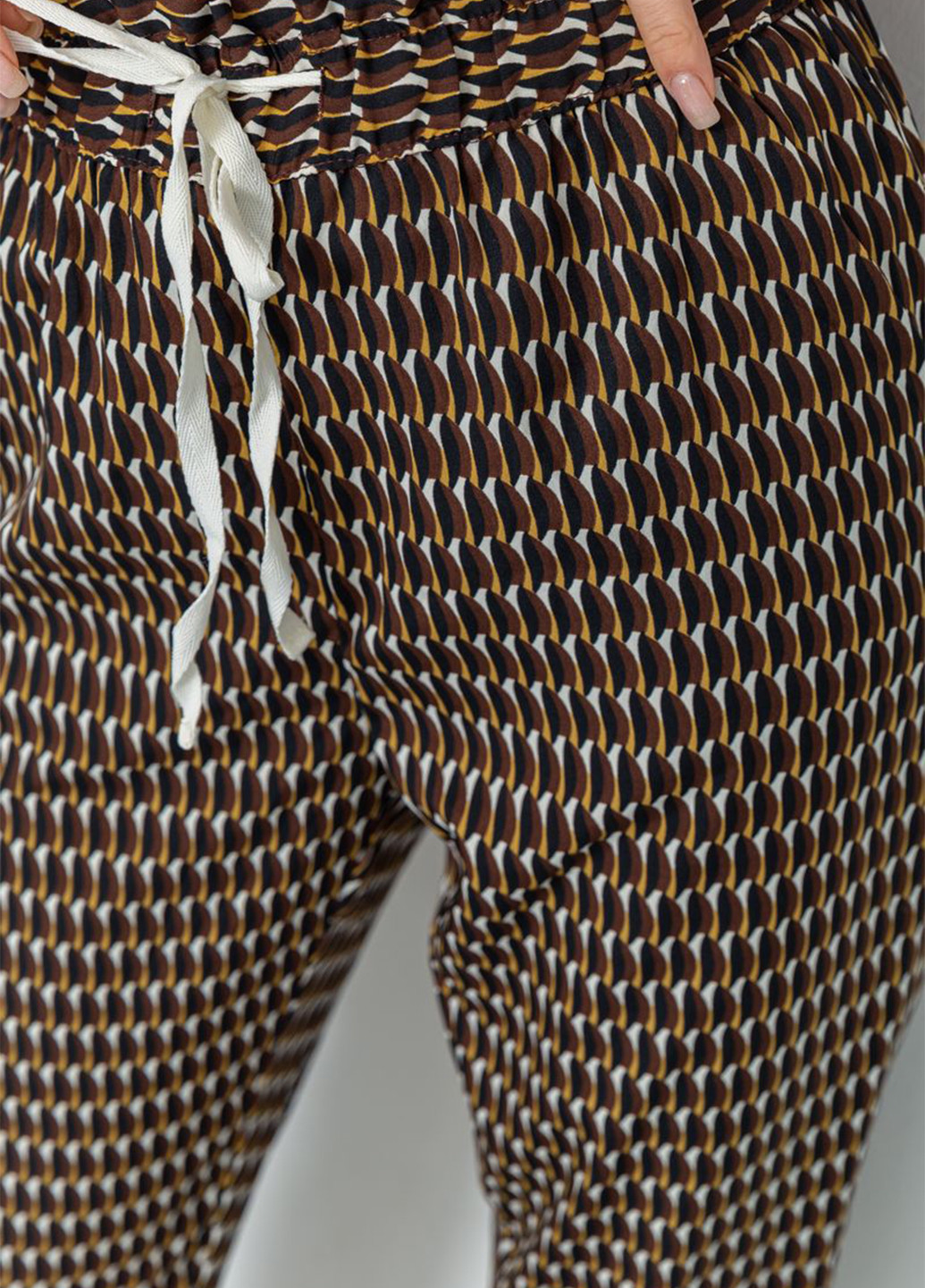 Коричневые кэжуал летние зауженные брюки Ager