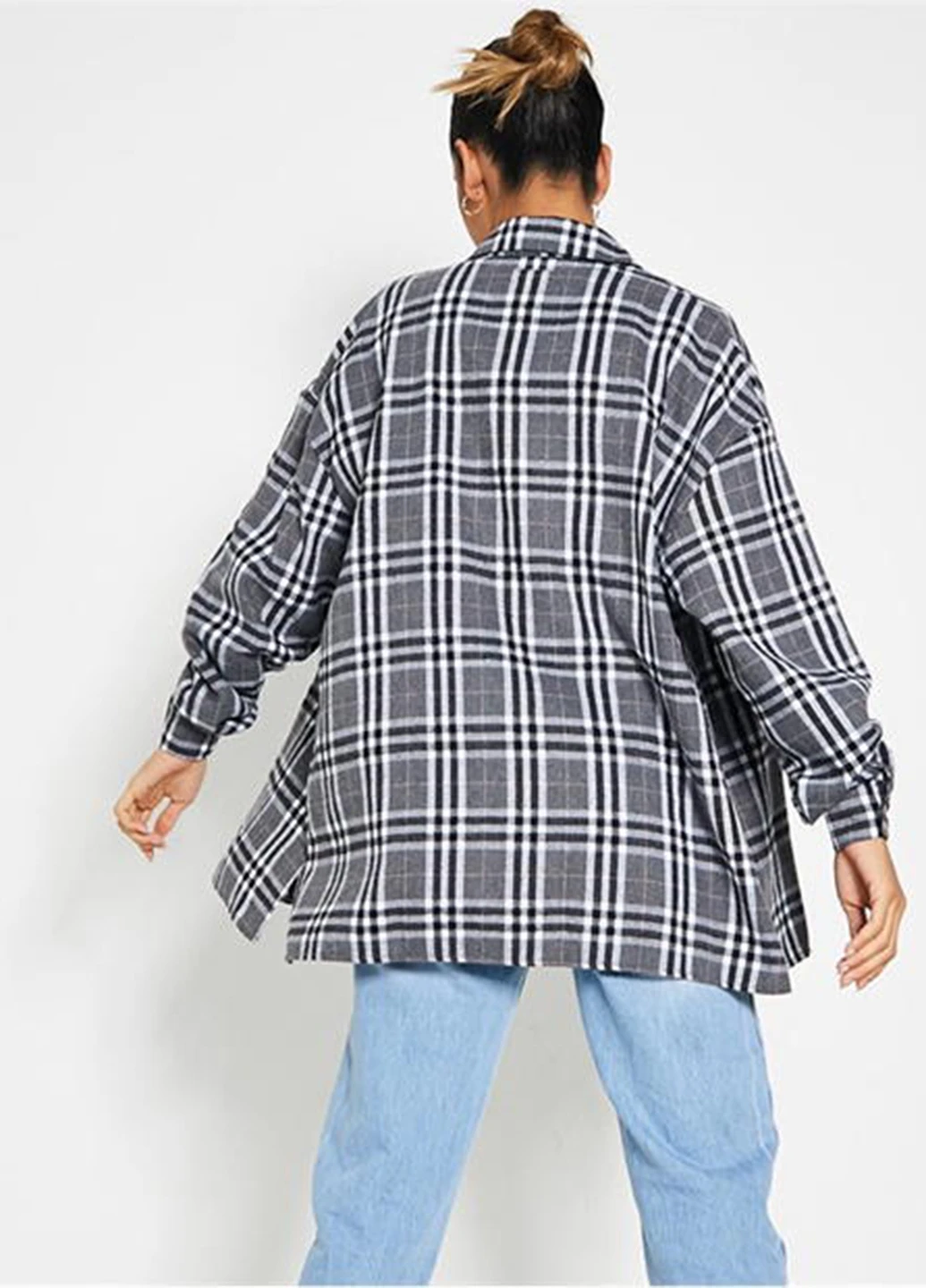 Серая кэжуал рубашка в клетку I SAW IT FIRST
