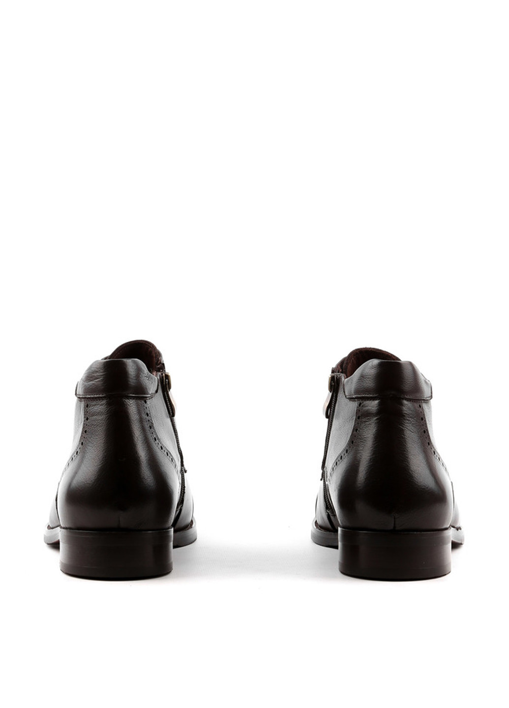 Темно-коричневые зимние ботинки броги Le'BERDES