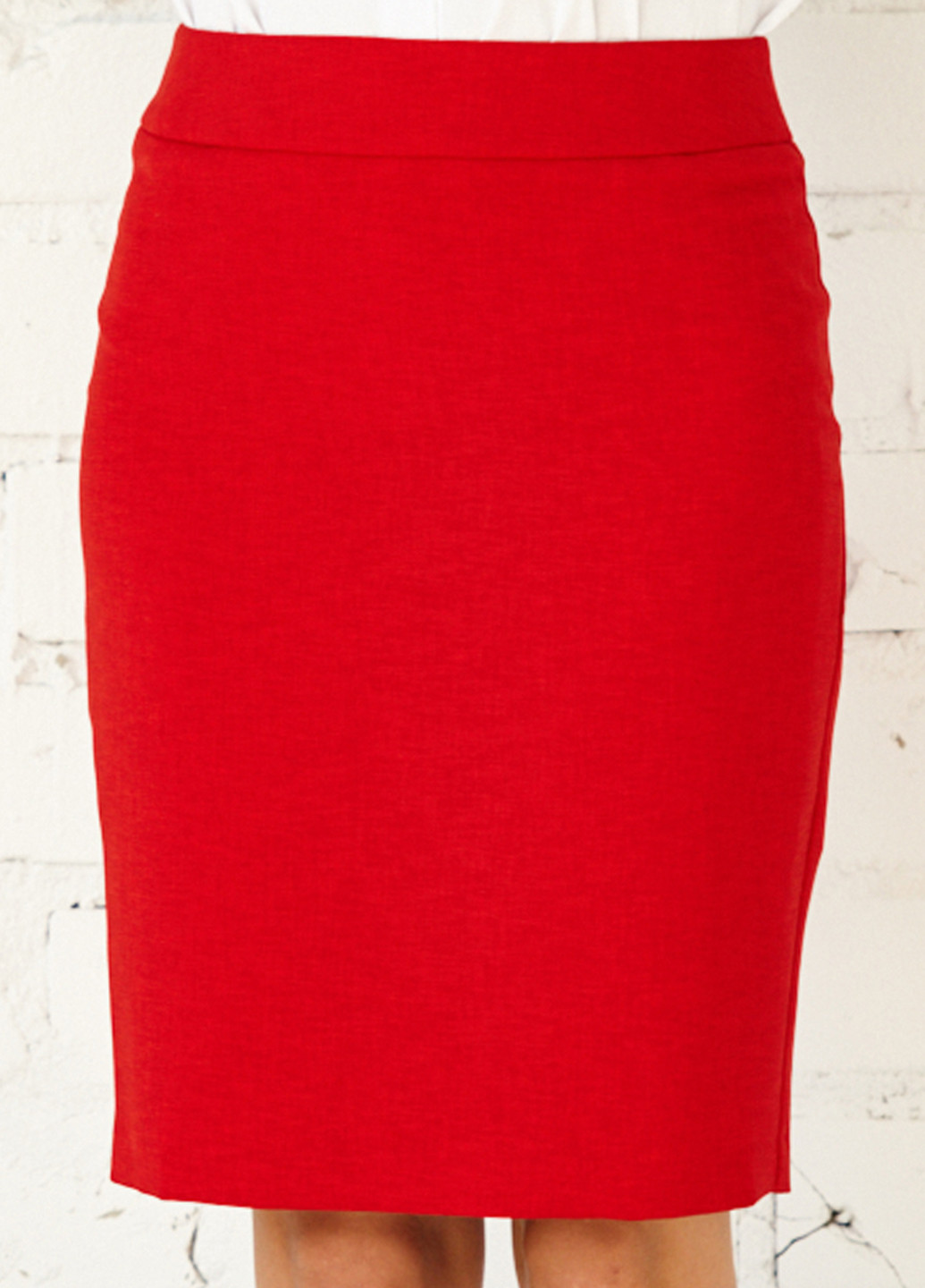 Красная кэжуал однотонная юбка Jhiva мини