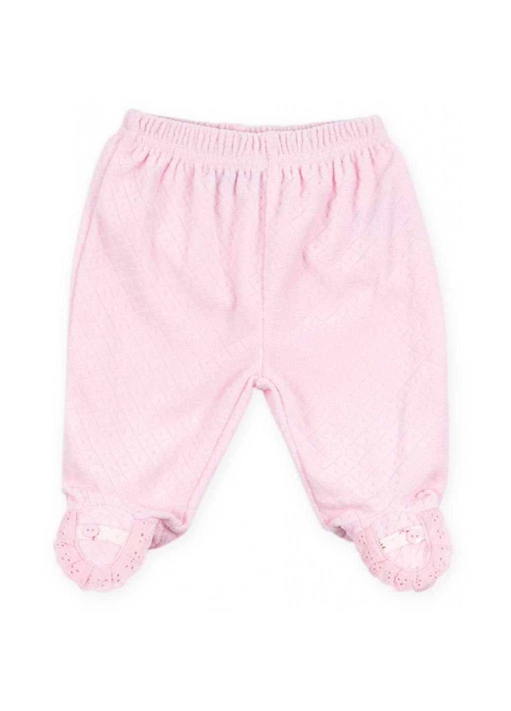 Рожевий демісезонний набір дитячого одягу рожевий велюровий з кроликом (ep6149.0-3) Luvena Fortuna