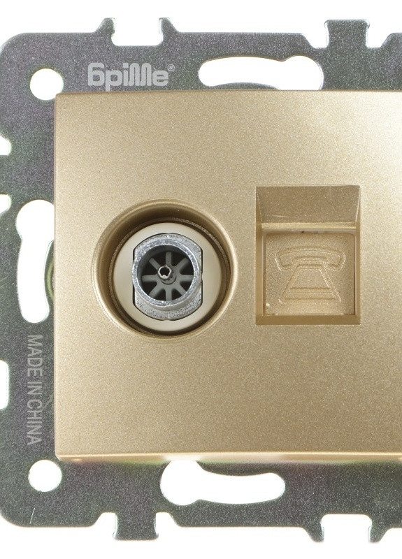Розетка RB-1TV + 1TF Brille (253967208)