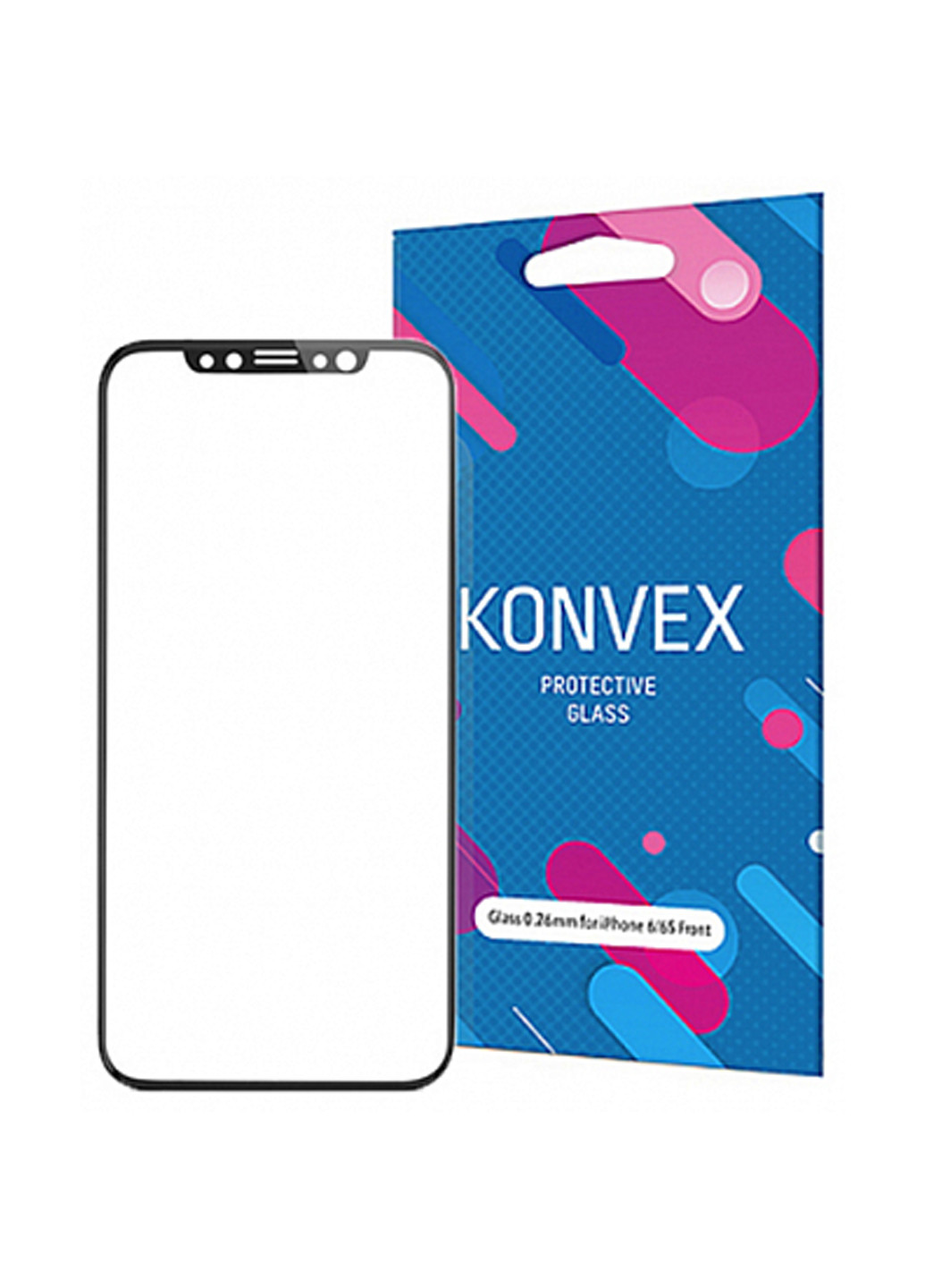 Стекло Konvex tempered glass full 3d for iphone 11/xr front black (162931908)