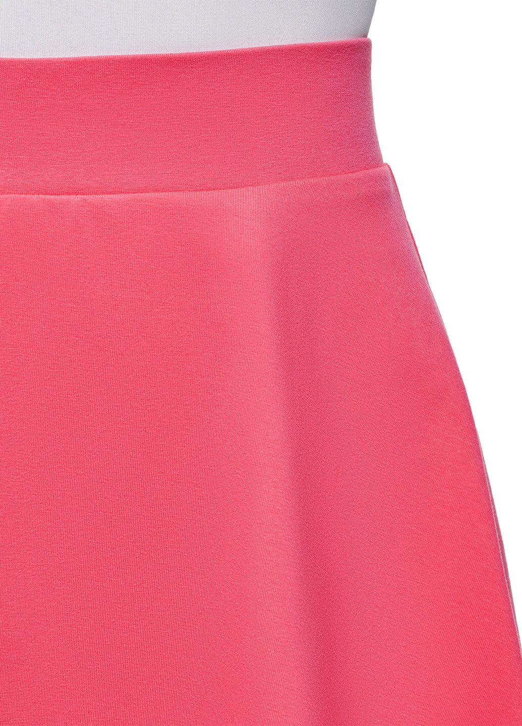 Розовая кэжуал однотонная юбка Oodji клешированная-солнце