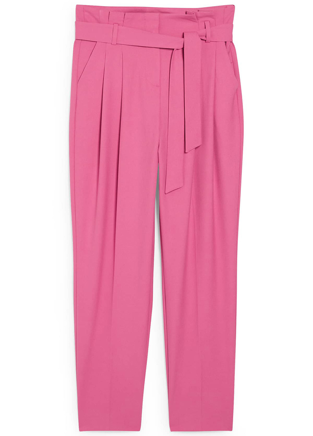 Розовые кэжуал демисезонные каррот, укороченные брюки C&A