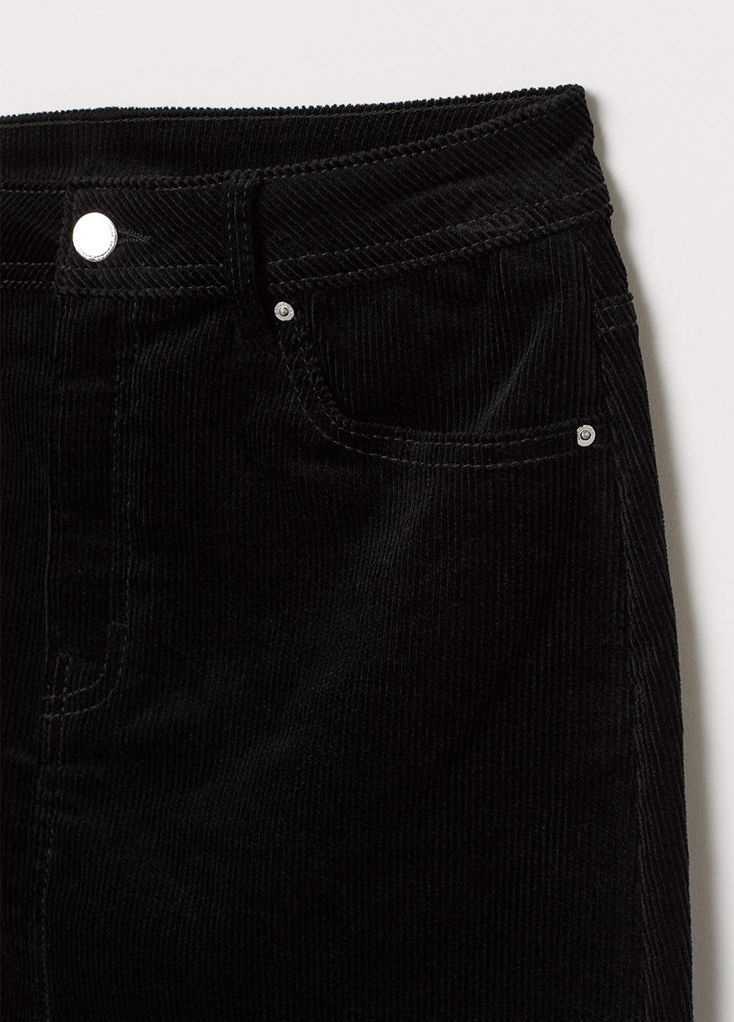 Черная джинсовая юбка H&M а-силуэта (трапеция)