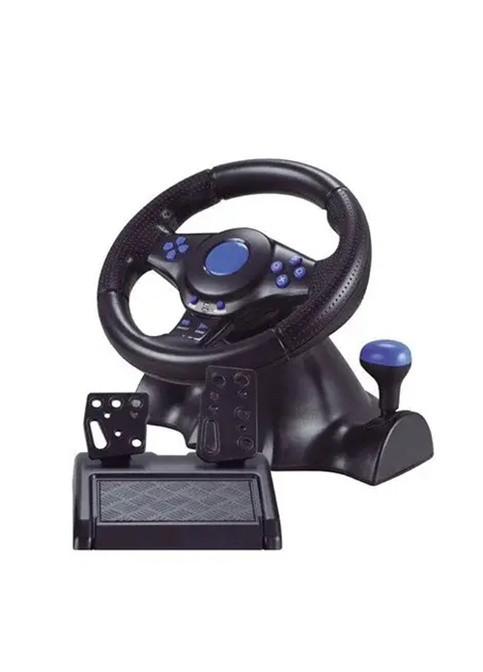 Кермо з педалями 3в1 Vibration Steering wheel Ігровий Геймпад PS2 / PS3 / PC No Brand (253850594)
