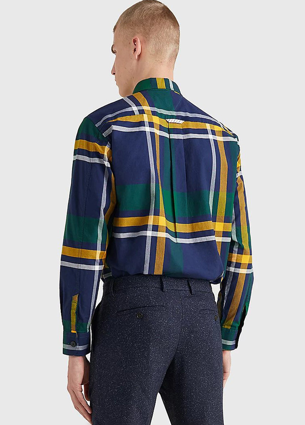 Зеленая кэжуал рубашка в клетку Tommy Hilfiger