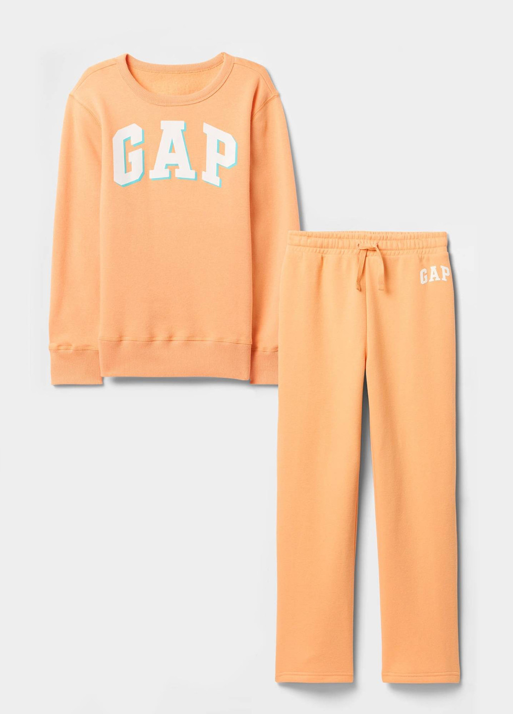 Оранжевый демисезонный костюм (свитшот, брюки) брючный Gap