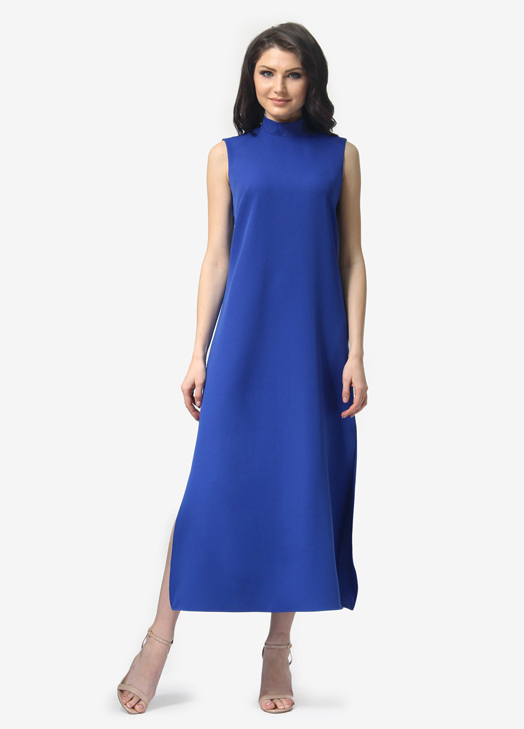 Синее кэжуал платье Anette однотонное