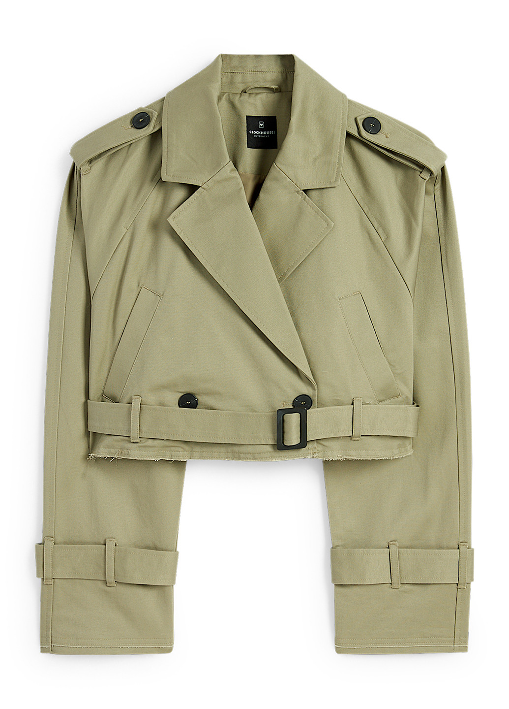 Сіро-зелена демісезонна куртка косуха C&A