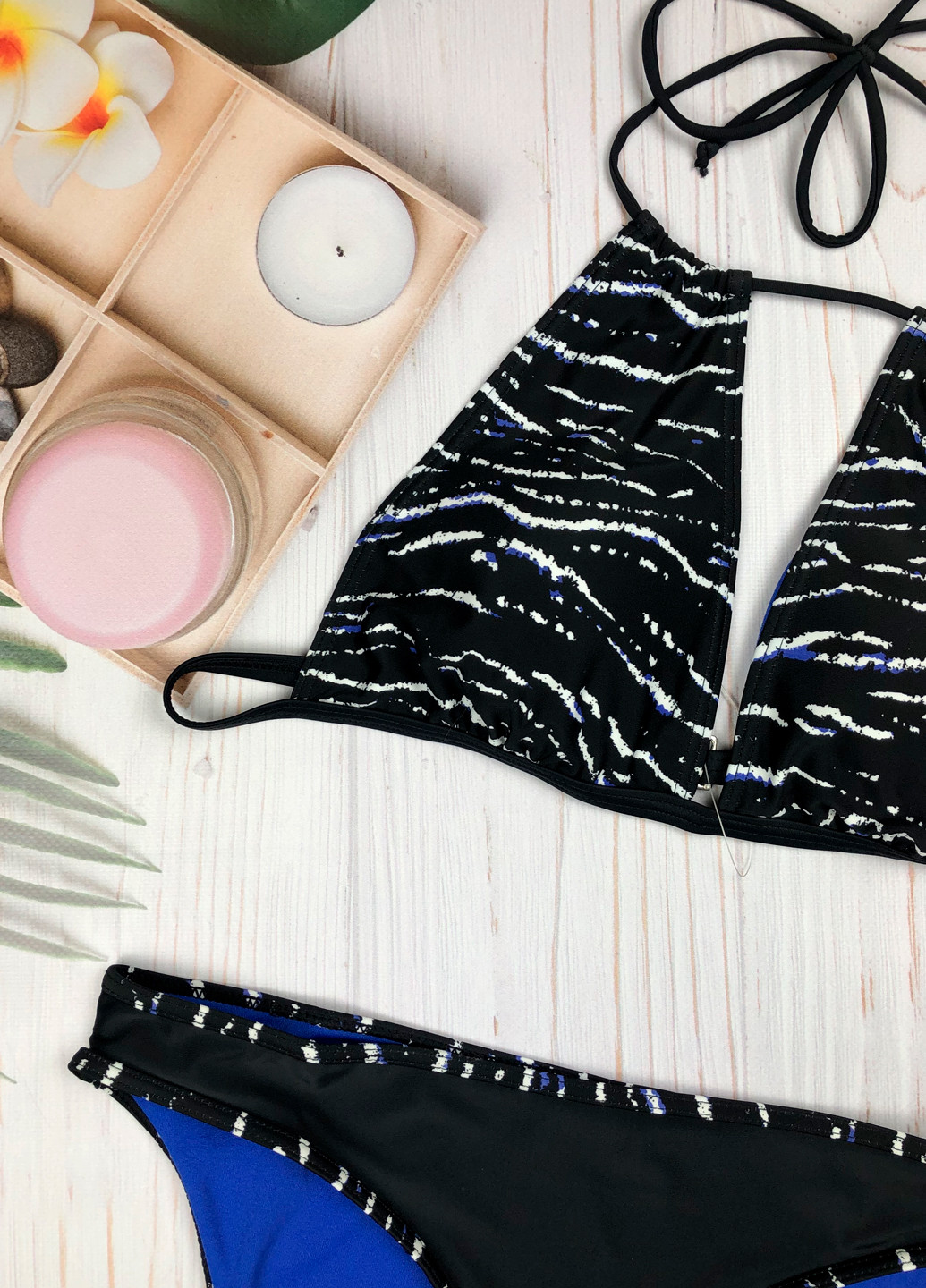 Черный летний купальник French Connection