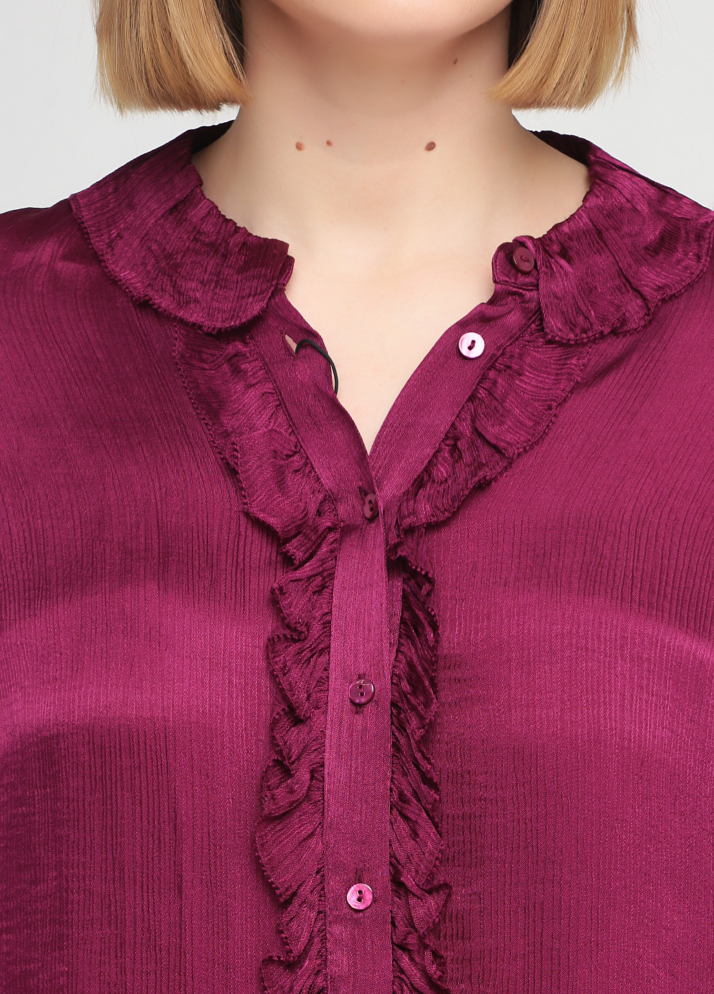 Фуксинова (колору Фукія) демісезонна блуза Massimo Dutti