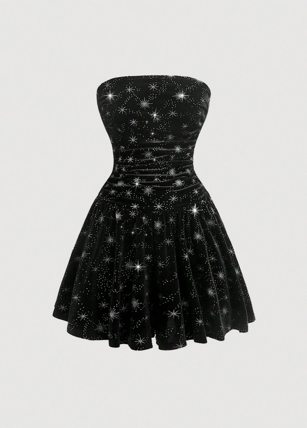Комбінезон SHEIN комбінезон-шорти зірки чорний вечірній, коктейльний поліестер