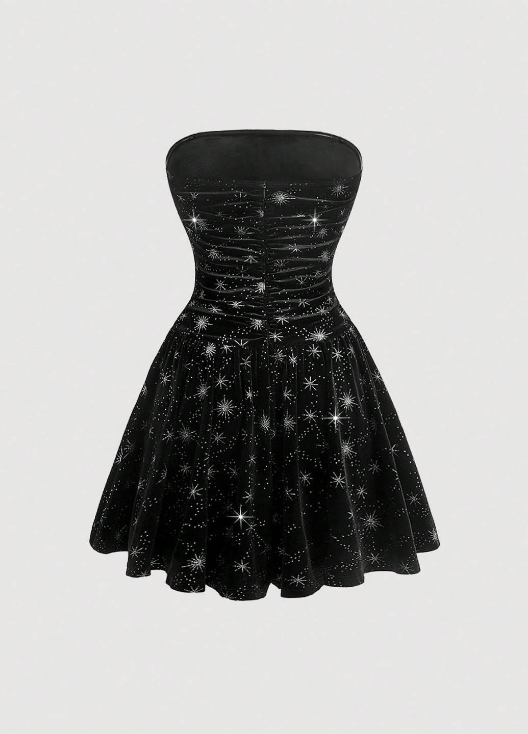 Комбінезон SHEIN комбінезон-шорти зірки чорний вечірній, коктейльний поліестер