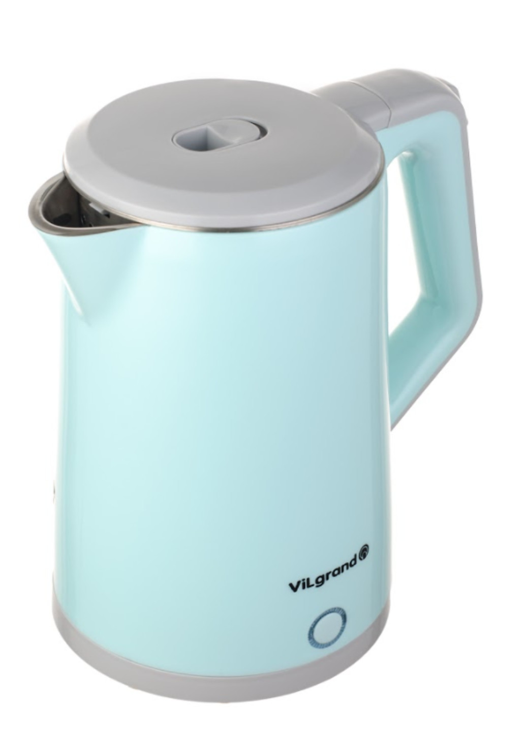 Чайник електричний нержавійка, цільна колба VS305 на 2,5 л Vilgrand блакитний