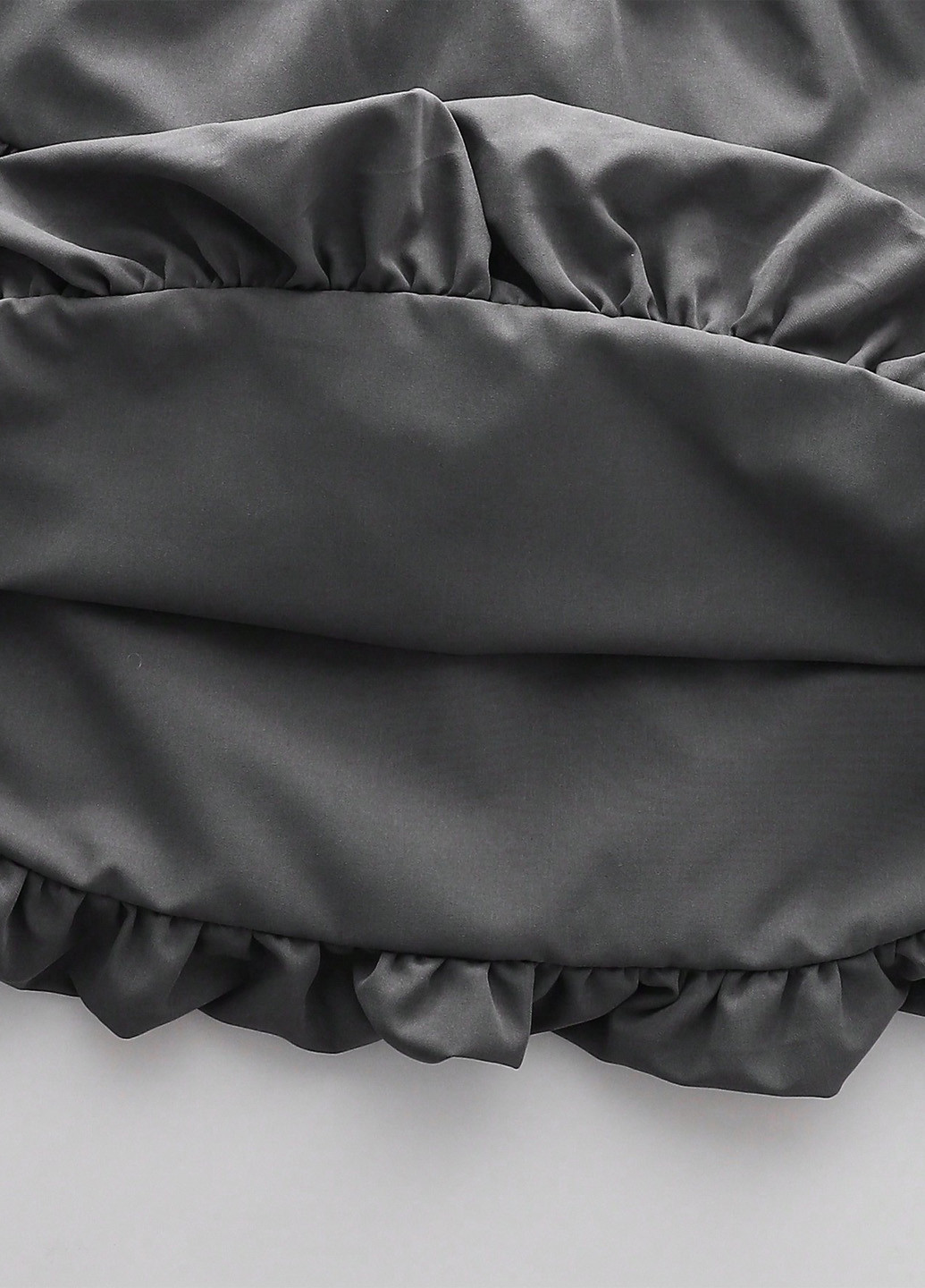 Серая кэжуал однотонная юбка SHEIN баллон