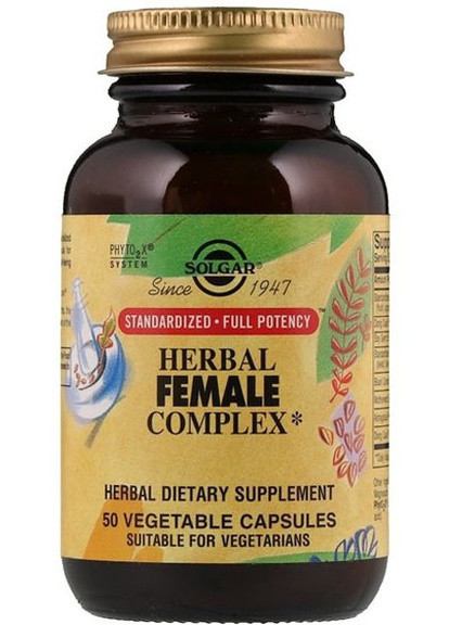 Herbal Female Complex 50 Veg Caps Solgar (256380121)
