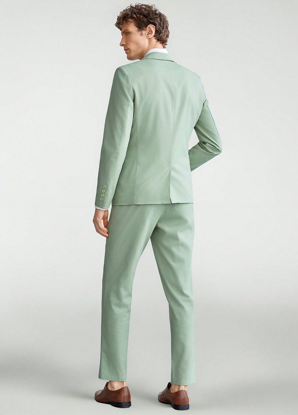 М'ятний демісезонний костюм (піджак, штани) брючний SHEIN