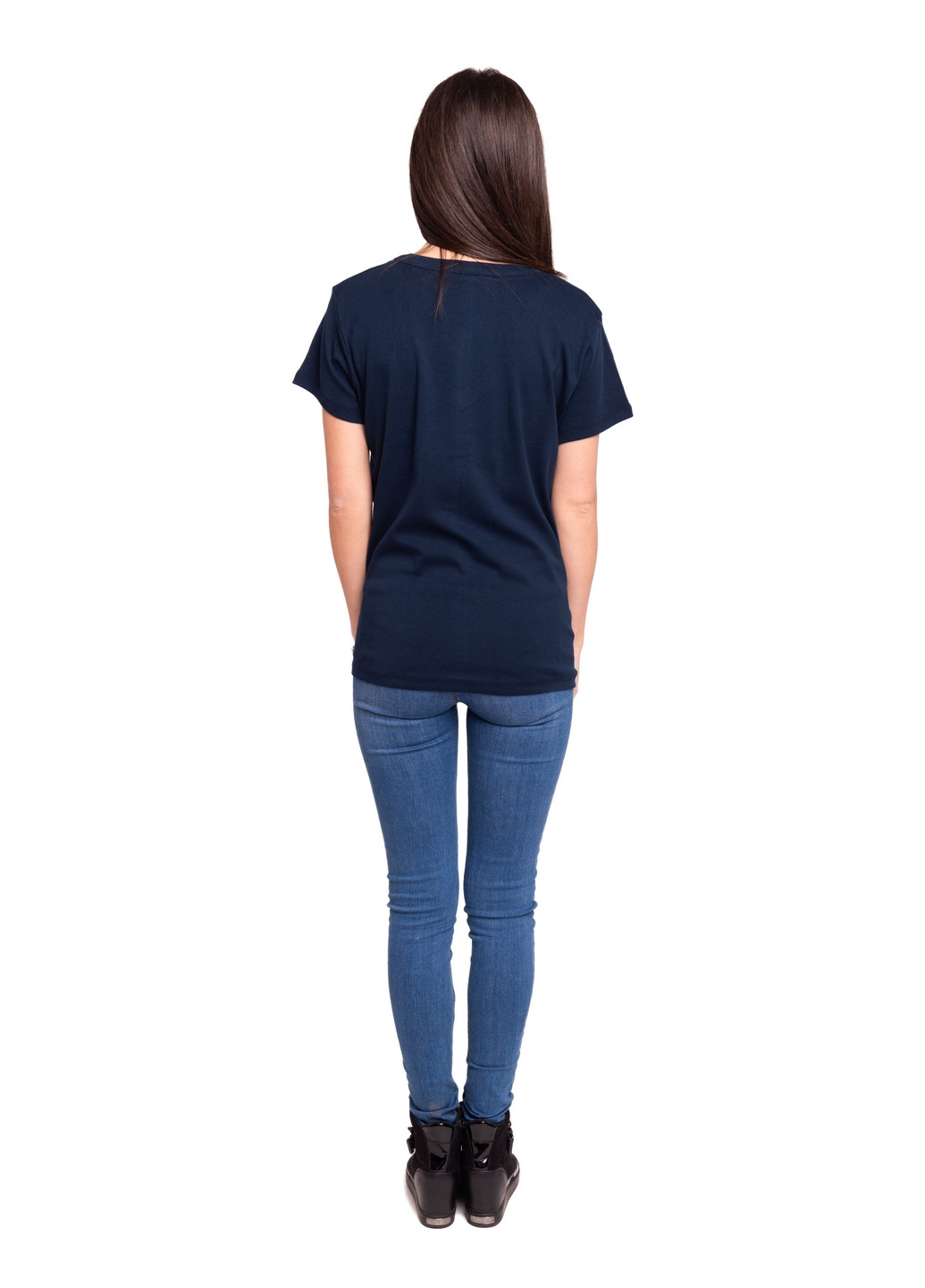 Темно-синяя всесезон футболка женская Наталюкс 21-2369