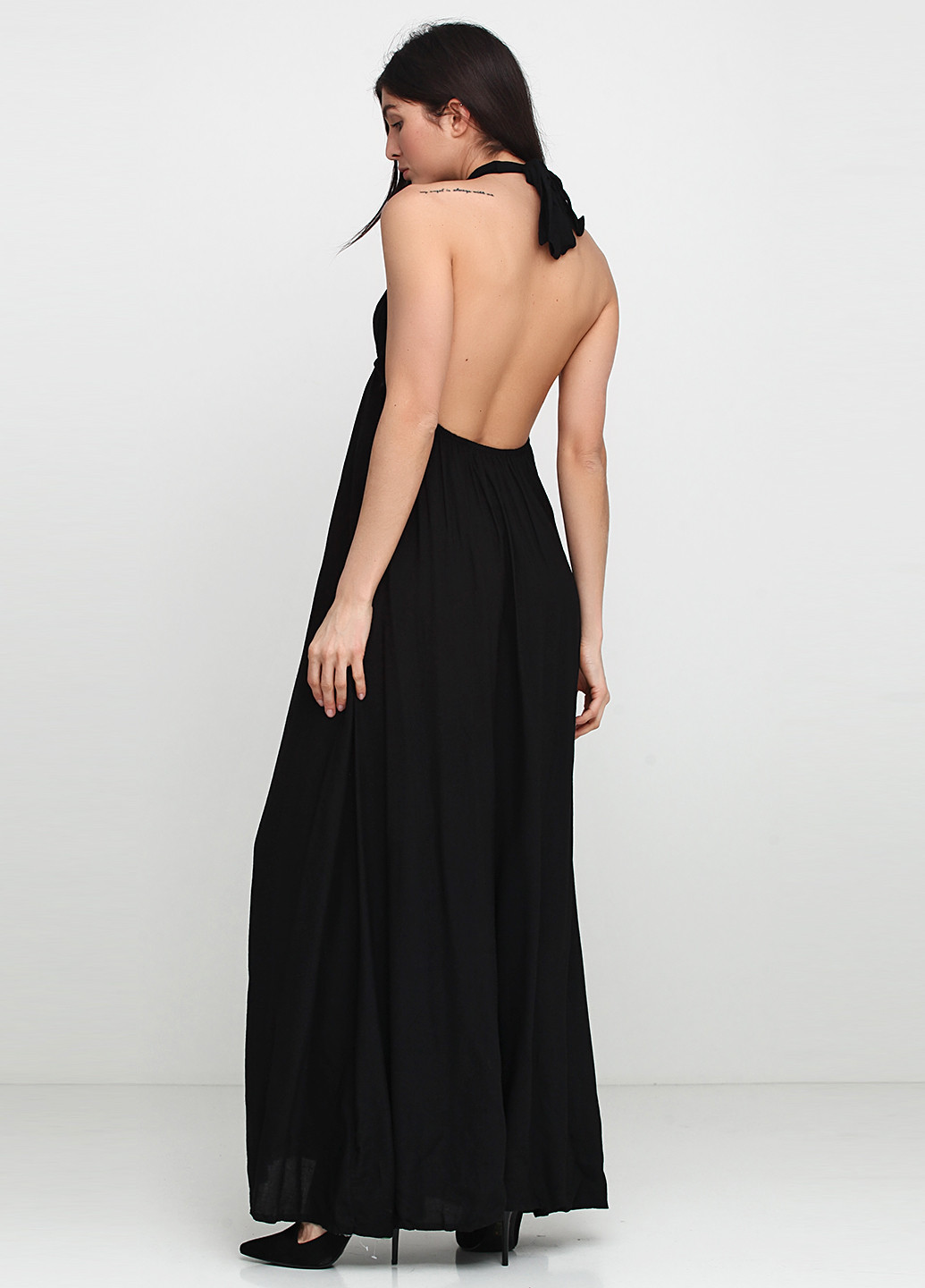 Чорна кежуал плаття, сукня Zara з орнаментом