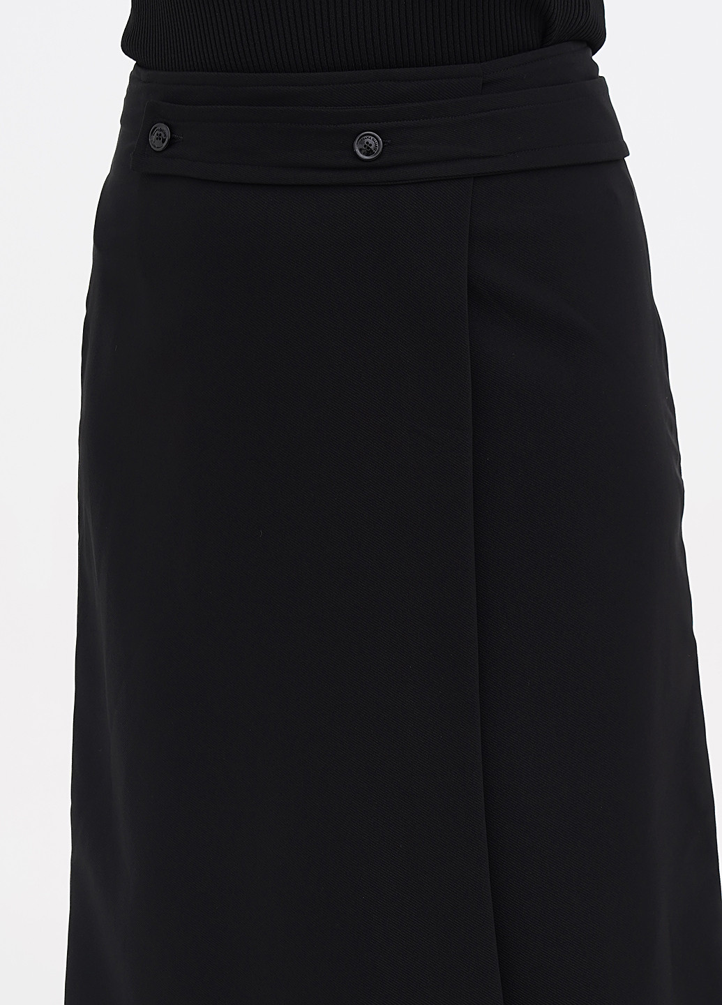 Черная кэжуал однотонная юбка Diana Gallesi а-силуэта (трапеция), на запах