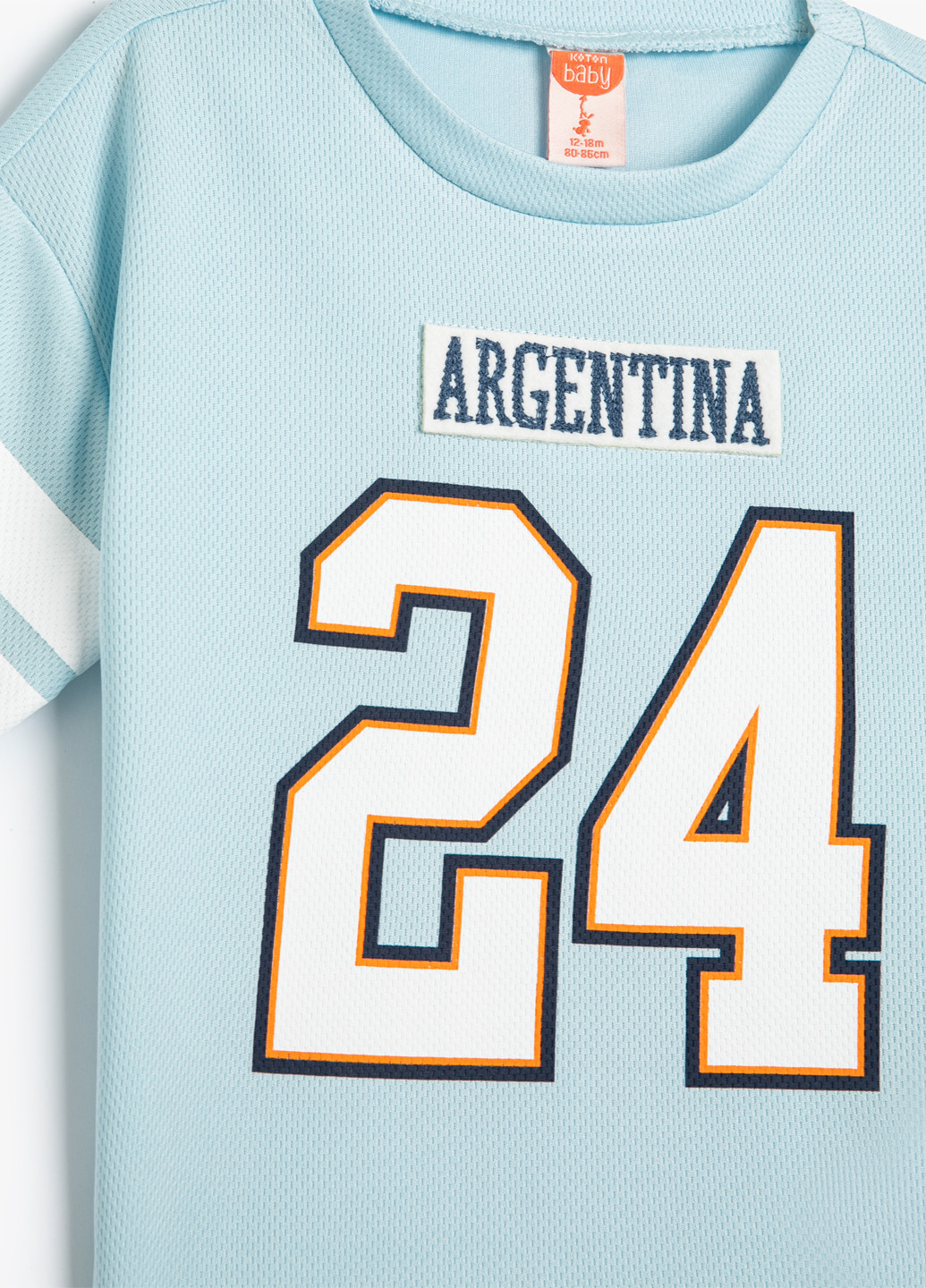 Светло-бирюзовая летняя футболка KOTON