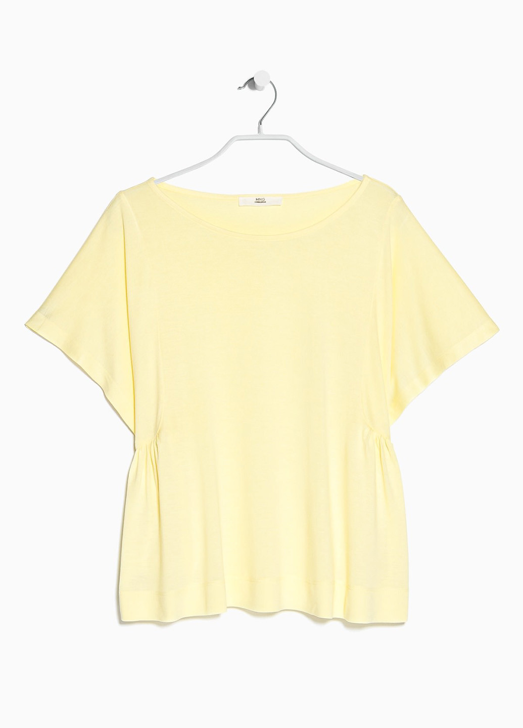 Желтая летняя футболка Mango