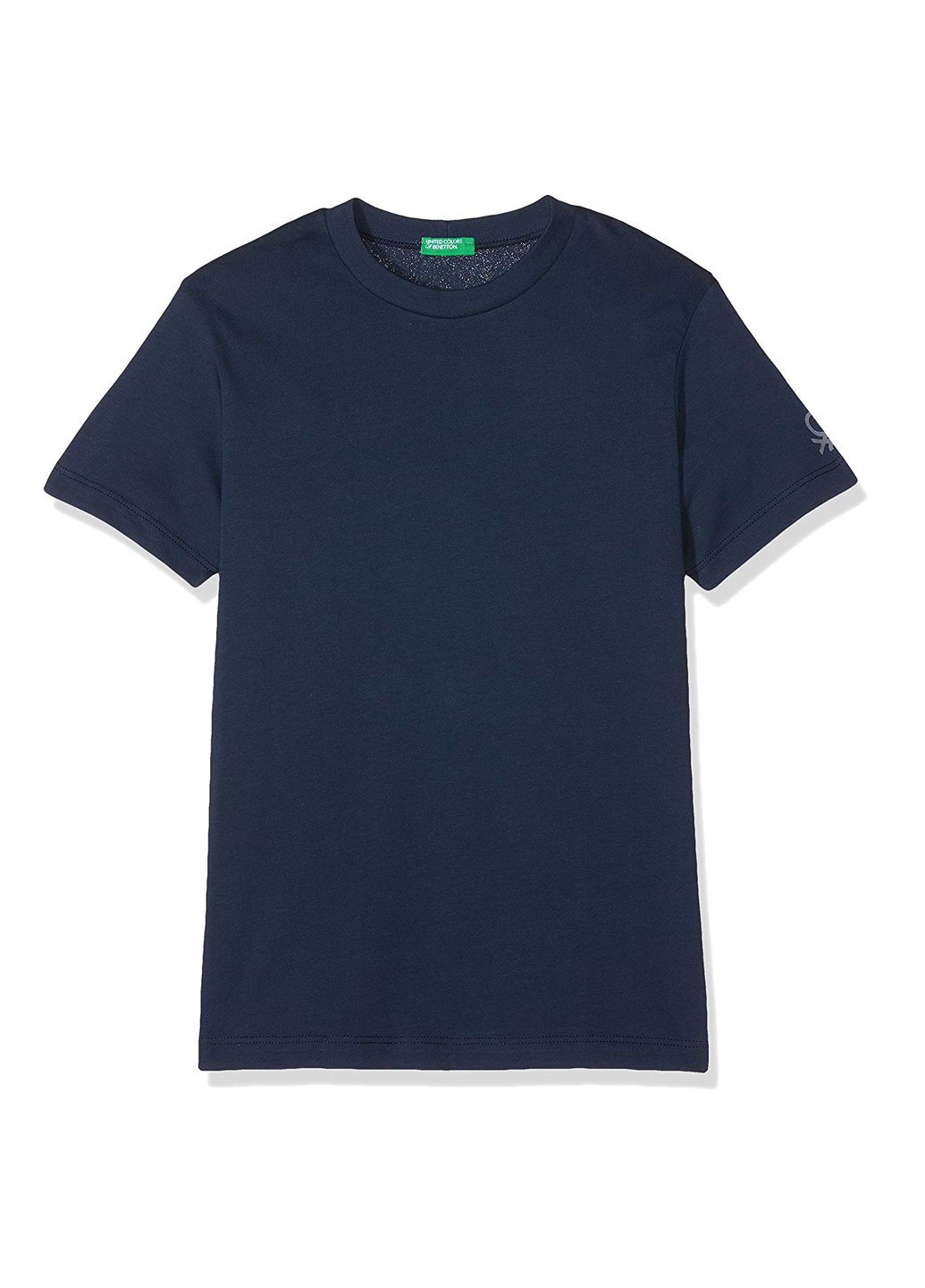 Темно-синяя летняя футболка с коротким рукавом United Colors of Benetton
