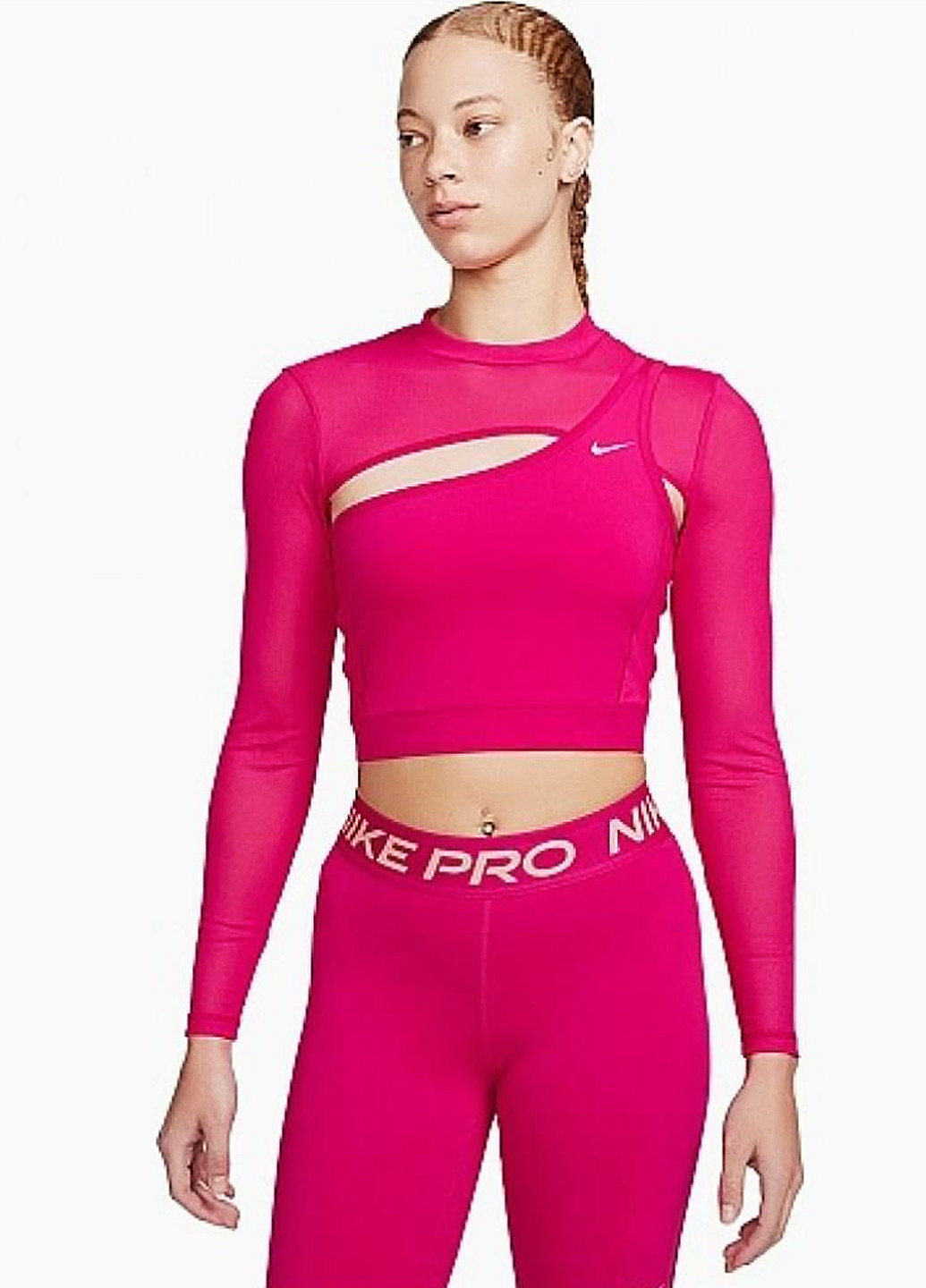 Топ FB5683-615 Nike Pro Long-Sleeve Cropped Top (318417464)