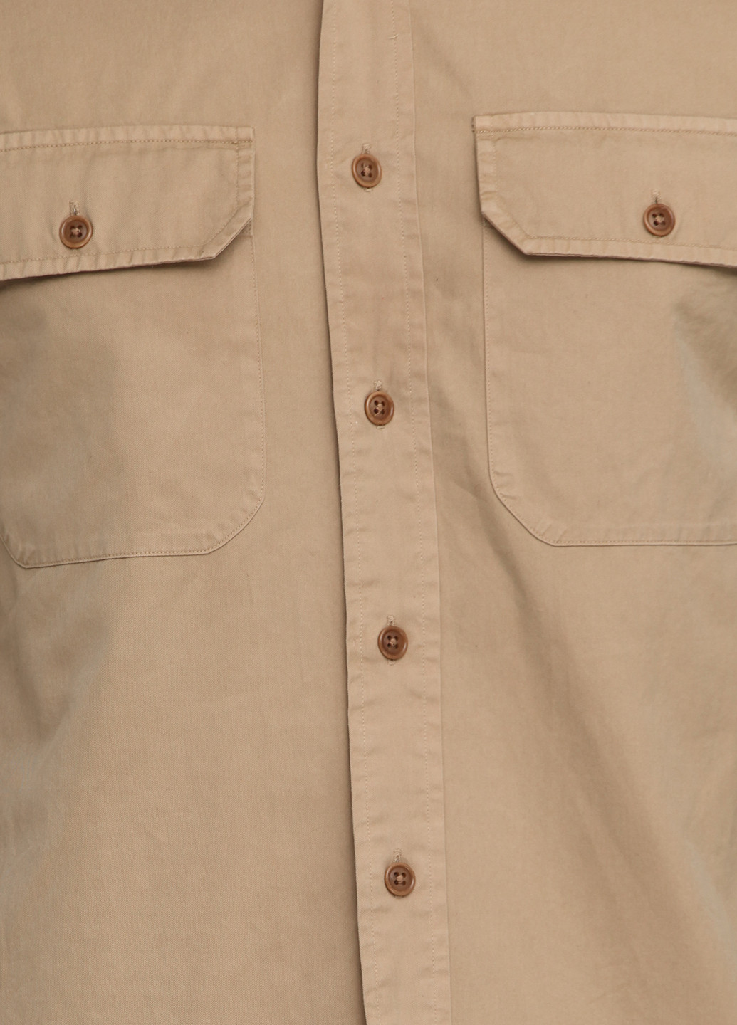 Горчичная кэжуал рубашка однотонная Ralph Lauren с длинным рукавом