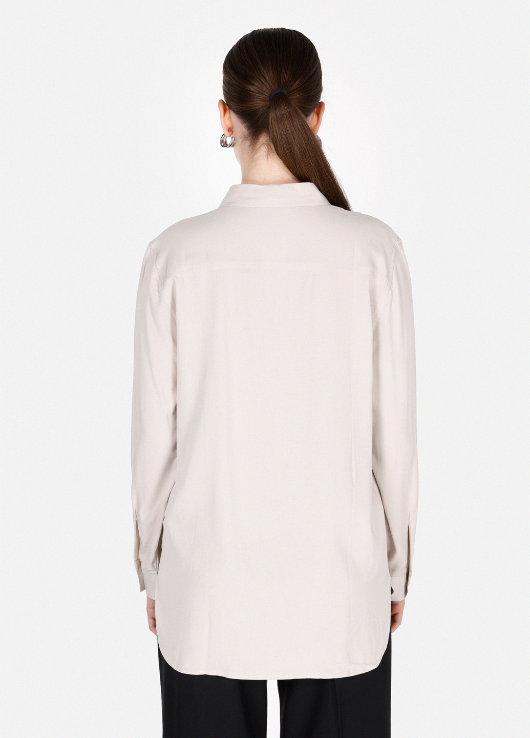 Светло-бежевая кэжуал рубашка однотонная Colin's