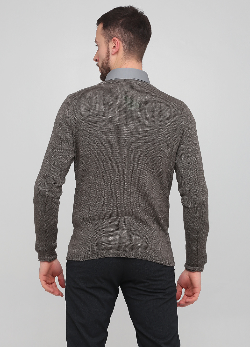 Серо-коричневый демисезонный пуловер пуловер Drykorn