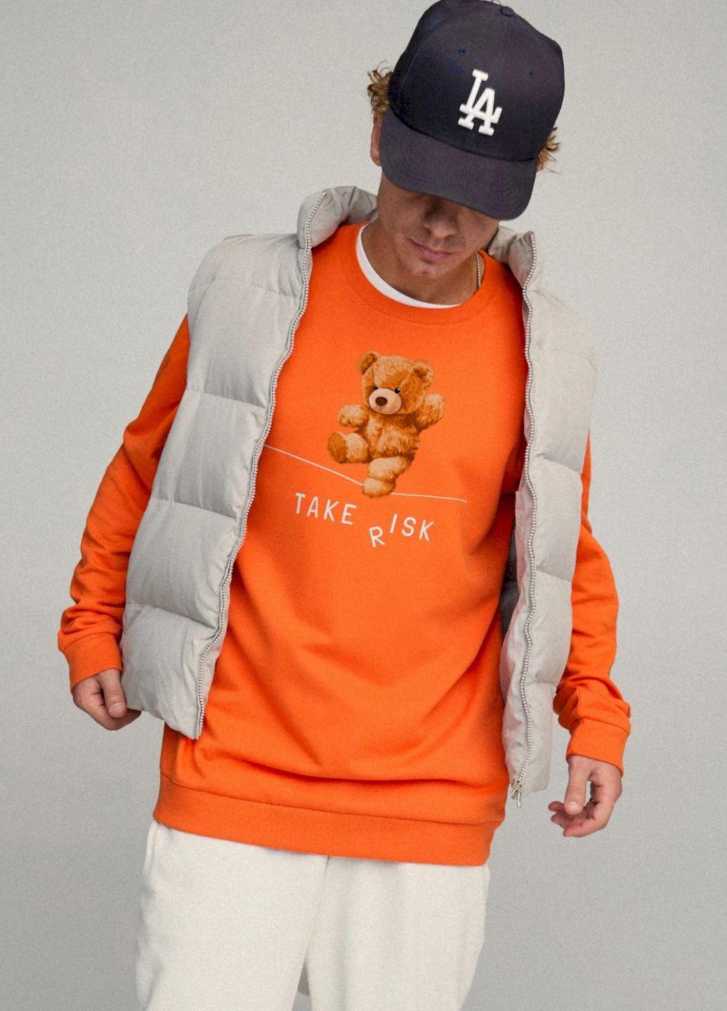 Оранжевый свитшот мужской oversize /no flis/ YAPPI (252259252)