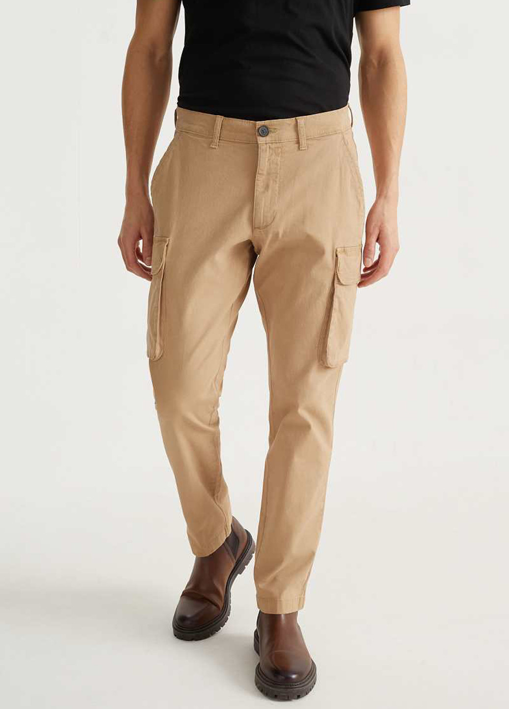 Песочные кэжуал демисезонные карго брюки C&A